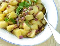 Marinerad potatis med linser och rödlök